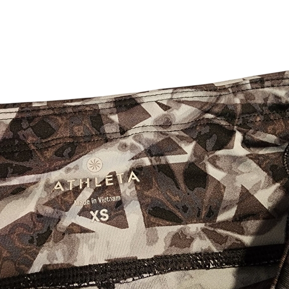 Athleta Women's Abstract Print Leggings - Brown and White - Picture 5 of 6